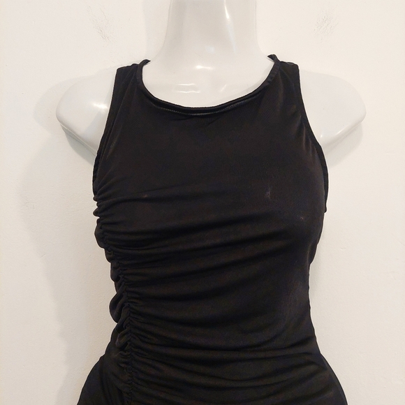Vijo Couture - Black Ruched Bodycon Dress - Picture 4 of 10
